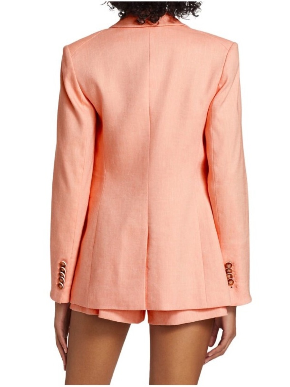 Veronica Beard Double-Breasted Peach Blazer Jacket - Picture 3 of 16